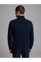 Navy Blue 3-Thread Regular Fit Zippered Stand-Up Collar Basic Sweatshirt 50334032-Vr033 - 5