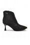 Stylish and Comfortable Black Women’S Ankle Boots with Stone Details and Zipper Closure, 25K416-1. - 2
