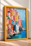 Riomaggiore Colorful Houses and Boats Framed Painting Italy Poster Wall Decor Itp195 - 2