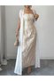Rochie lunga, Crem - 2