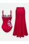 Swimsuit, Red - 2