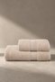 100% Cotton 2-Piece Towel Set 50X90 + 70X140 cm Soft Textured Striped Edged - 2