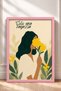 Solo Una Ragazza, Floral-Patterned Woman in a Framed Painting, Italy Poster, Wall Decor, Itn003. - 3