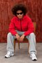 Men's Stand-Up Collar Hooded Casual Seasonal Red Raincoat - 4