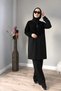 Sequined Detailed Midi Model Zippered Hijab Tracksuit Set - 3