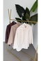 Buttoned, Faux Fur Jacket - 4542 - Ecru (Ös) - 3