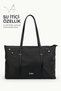Black Shk357 Large Capacity, Shoulder Strap, Zippered, Everyday Shopper Bag. - 4