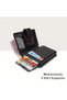Genuine Leather Card Holder Wallet with Snap Closure and RFID Protection - 2
