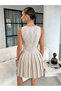 Rochie mini, bej - 2