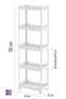 5-Tier Rolling White Bathroom Shelf, Kitchen Shelf, Towel Rack, Detergent Holder, Makeup Organizer. - 2
