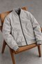 Men's College Collar Zippered Bomber Seasonal Stone Raincoat - 5