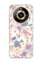 Transparent Phone Case with Lilac Pink Floral Print, Compatible with Realme 11 Pro.