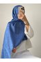 Şehrazat Patterned Jacquard Shawl - Indigo - 2