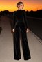 Women's Long-Sleeved, Wrap-Style, Side-Buttoned, Scarf-Detailed Velvet Blouse and Pants with Pockets – a Two-Piece Set – New Season, Luxurious Elegance and Sophisticated Style. - 5