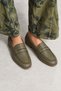 Genuine Leather Women's Khaki Ballet Flats Pure