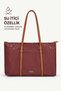 Bordo-Taba Shk357 Large Capacity, Shoulder Strap, Zippered, Everyday Shopper Bag. - 4