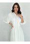 Rochie maxi, alb - 8