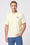 Men Crew Neck Short Sleeve Brand Logo T-Shirt, Light Yellow