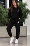 White Şi̇mşek Unisex Printed Sweatshirt and Track Pants Oversized Premium Set ...