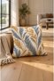 Digitally Printed Avena Leaf Pattern Square Cushion Cover, 43 X 43 Cm, Double-Sided Cushion Cover, 1 Piece. - 4