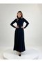 Long Sleeve Stand Collar Sandy Dress - 2