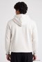 Ecru Standard Fit Basic Men's Sweatshirt - 88513 - 5