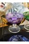 Bohemia Crystal Special Design Hand Cut Colored Coffee Side Serving Plate 6 Pieces