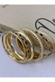 Gold-Colored, Feathered, Leopard-Patterned, 8-Piece Combination Bracelet Set 4 - 2