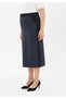 High Contrast Belt Detail Midi Pencil Skirt - 2