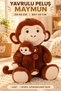 60 cm Plush Animal with a Baby – 1 Large-Sized Soft Toy. - 2