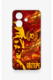 Vivo V60 Lite Compatible, Göztepe-Themed Patterned Silicone Case. - 2
