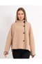 Women's Button-Down Loose-Fit Thessaloniki Fabric Elegant Seasonal Poncho - 3