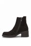 D26Kb-1990 Women's Genuine Leather Heeled Boots, Brown. - 3