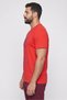 Men Sportswear Fit Short Sleeve Outdoor T-Shirt, Red - 3