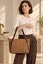 New Season Luxury Women’S Shoulder Bag and Handbag with Buckle Detail, Suede Leather Bag. - 3