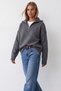 Women's Anthracite Half-Zip Knit Sweater Alc-X16038 - 3