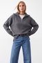 Women's Anthracite Half-Zip Knit Sweater Alc-X16038