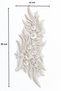 Beaded and Sequin Embellished Floral Leaf Motif Lace Applique - 4