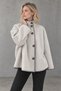 Women's Crinkled Thin Poncho Coat - 2