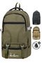 50L Large Capacity Backpack for Hiking, Camping, Travel, Outdoor Activities, and Trekking - Waterproof Fabric, Orthopedic Back Support, Shoulder Straps, Multiple Compartments - Black, Beige, Khaki.
