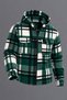 Men's Hooded Double-Pocket Plaid Green Lumberjack Shirt - 6