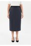 High Contrast Belt Detail Midi Pencil Skirt - 3