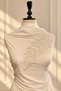 Beaded and Sequin Embellished Floral Leaf Motif Lace Applique - 3