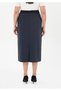 High Contrast Belt Detail Midi Pencil Skirt - 4