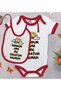 BK Kids "No More Mess" Design Red Baby Bodysuit and Bib Gift Set-1, 12–18 months