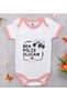 BK Kids "I'm Going to Be a Police Officer" Design Pink Baby Bodysuit-1, 9–12 Months