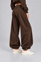 New Season Women's 3-Thread Curved Oversized Sweatpants with Cuffs - 2