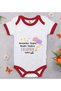 BK Kids "My Grandma" Design Red Baby Bodysuit-1, 0-3 Months