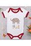 BK Kids "Hello Little One" Printed Red Baby Bodysuit-1, 12–18 months