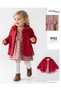 Girls' Plaid Dress with a Bow Detail and Tweed Jacket with a Fur-Trimmed Collar Set - 5